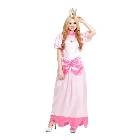 Free Shipping Adult Princess Peach Costume Women Cosplay Party