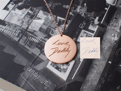 Actual Handwriting Necklace Signature Necklace Etsy