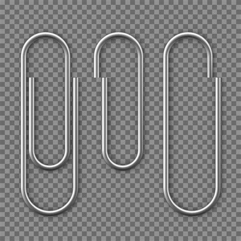 Realistic Paper Clip Attachment With Shadow Paperclip Icon Attach