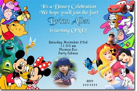 Disney Birthday Invitations Free Printable Birthday Invitation