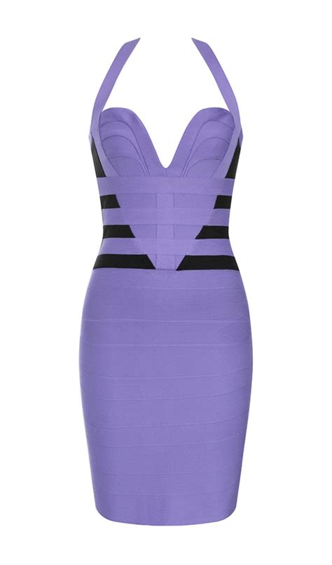 Halter Bandage Mini Dress In Lavender Sis Label Latest Party Wear 2023