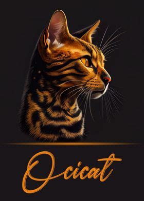 Ocicat Portrait Poster By Artistic Paradigms Displate