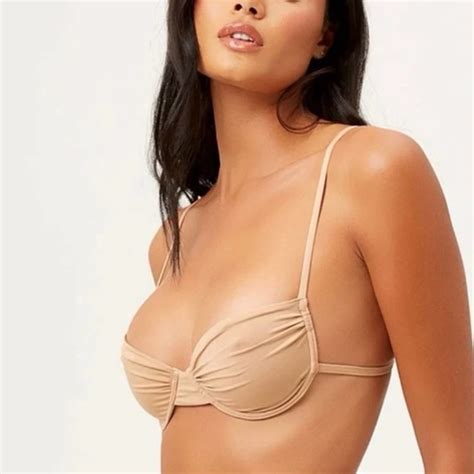 Frankie S Bikinis Swim Frankies Bikinis Maggie Tan Push Up Bikini Top Poshmark