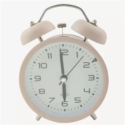 Reloj despertador clásico retro con timbre y luz de color nude MercadoLibre