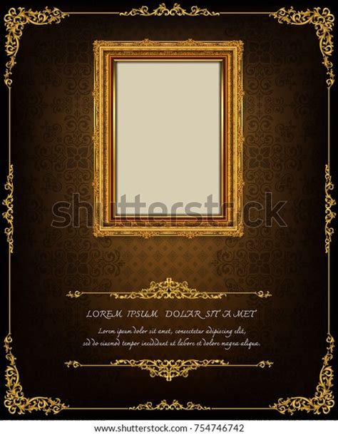 Decorative Vintage Frames Borders Setgold Photo Stock Vector Royalty