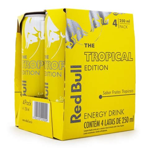 Energetico Red Bull Tropical Edition Pack C4 Unidades Kaneko Suprimentos