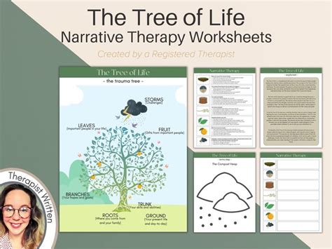 Tree Of Life Narrative Therapy Pack Worksheets For Mental Etsy Uk In