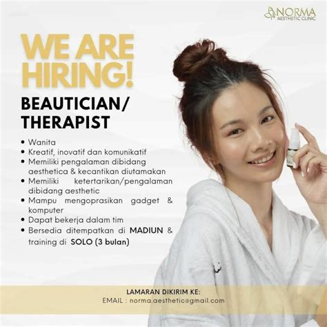 Lowongan Kerja Juni 2023 Team Norma Aesthetic Clinic Di Solo INFO