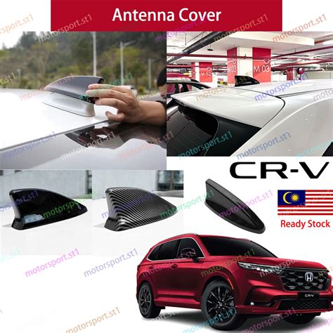 Ready Stock Honda Crv Antenna Shark Fin Piano Black Carbon Cover