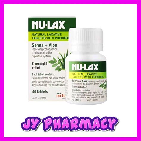 Nulax Natural Laxative Tablets With Prebiotic Senna Aloe 40 Tablets（made In Australia