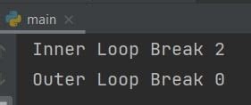 Break in nested loops Python | Example code