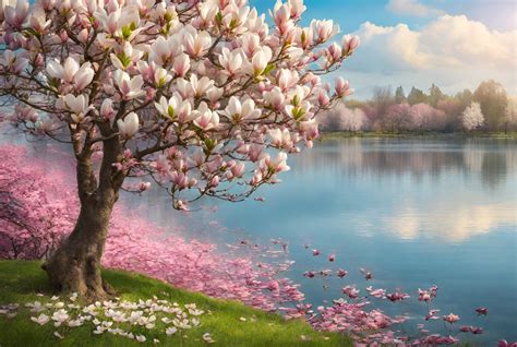 Blooming Magnolia Tree Free Stock Photo - Public Domain Pictures