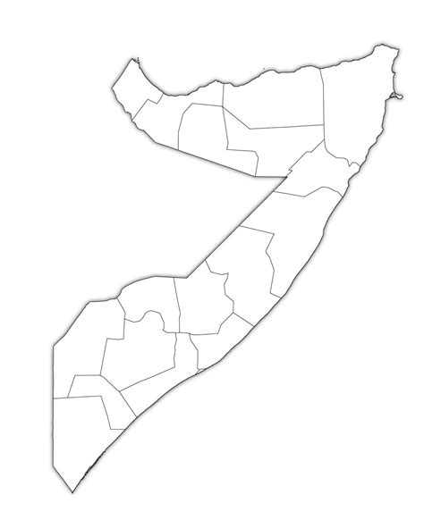 Somalia Outline Map, Somalia Blank Map