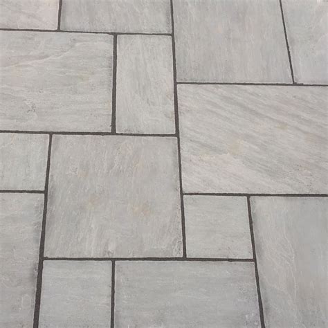 Kandla Grey Tumbled Sandstone Paving Slabs Patio Stones Nustone