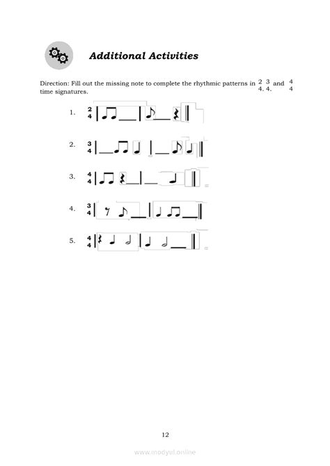 Music 6 Module 4 Creating Rhythmic Patterns Grade 6 Modules