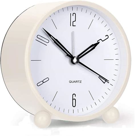 Amazon Analog Alarm Clock 4 Inch Super Silent Non Ticking Small