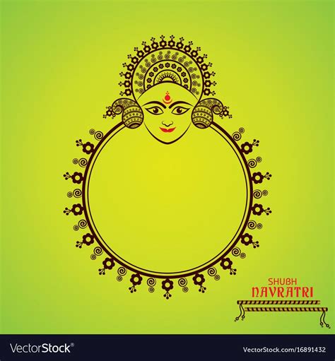 Navratri Utsav Greeting Card Vector Image On Vectorstock Artofit