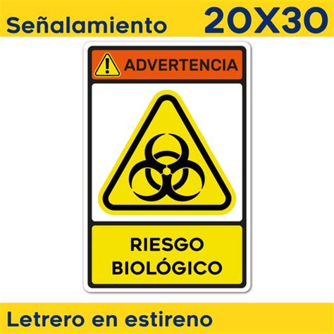 Señalamiento Advertencia Riesgo Biologico Nom003 20x30 Meses Sin