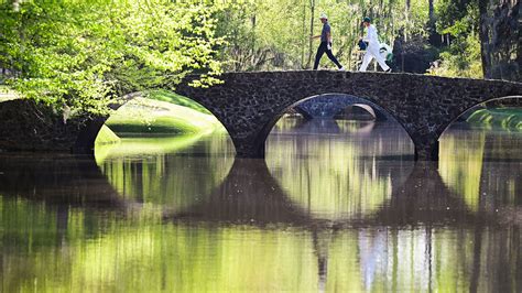 Scottie Scheffler Crosses The Hogan Bridge At No During The Final