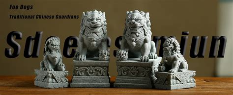 Foo Dogs Statues Pair Guardian Lion Statues Fu Foo Dogs