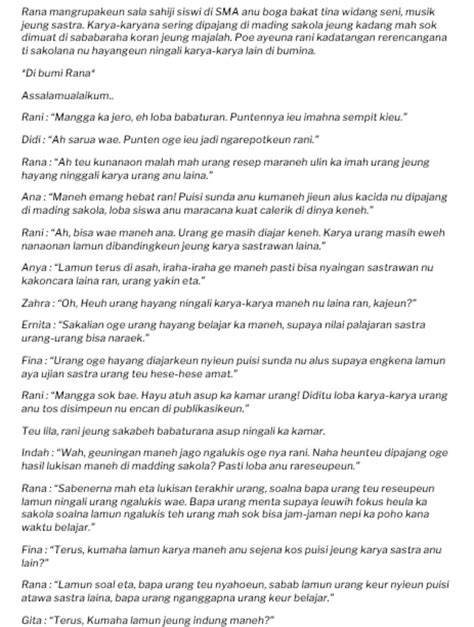 7 Contoh Naskah Drama Sunda Lengkap 2 Hingga 6 Orang