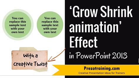 Grow Shrink Animation Effect In Powerpoint 2013 Youtube