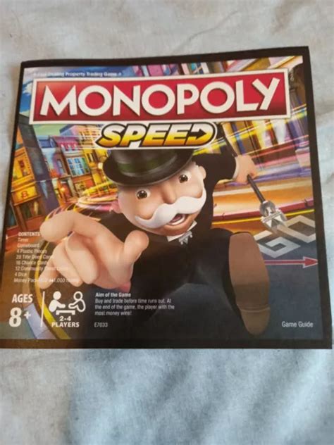 HASBRO MONOPOLY SPEED Board Game A4 7 99 PicClick UK