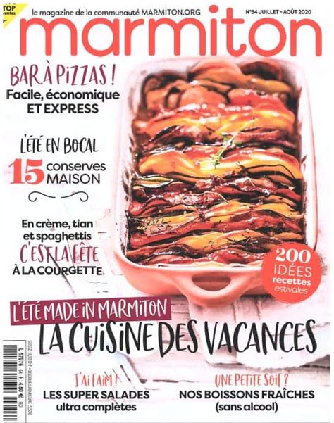 La Cuisine Des Vacances D T De La Revue Marmiton Conserves De