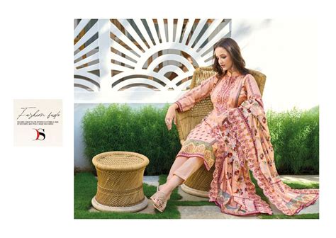 Deepsy Suit Bin Saeed Lawn Vol Cotton With Printed Pakistani Salwar