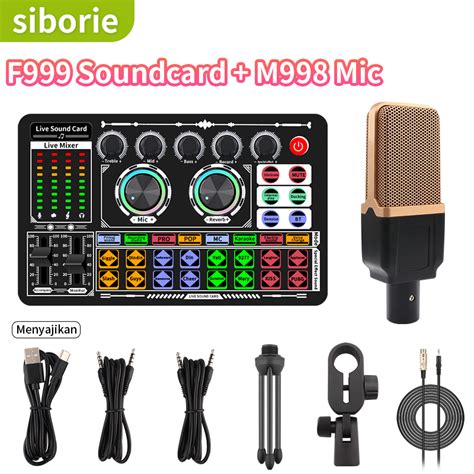 Jual Siborie F Soundcard M Mic Paket Lengkap Set Bluetooth Sound