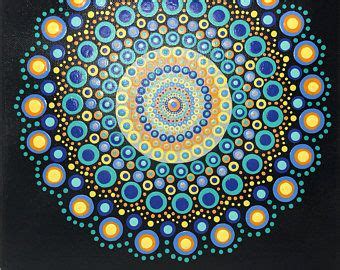 Mandala Original Painting On Canvas Dotilism Dot Painting Meditation