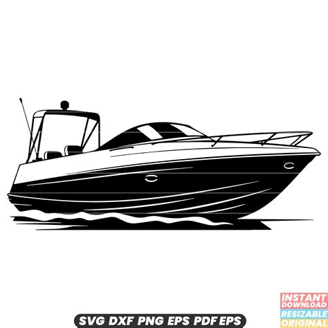 Motorboat Svg Motorboat Dxf Motorboat Png Digital Designs Etsy