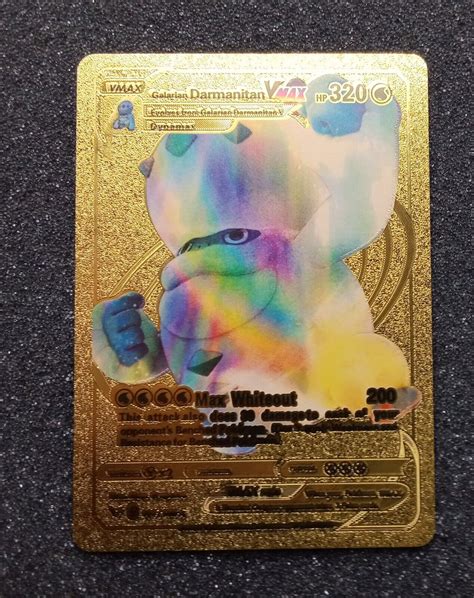 Pokemon Galarian Darmanitan VMAX gold foil card Values - MAVIN