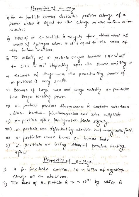 Nuclei Handwritten Note For Class Physics