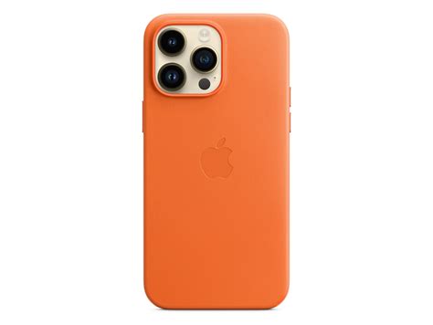 Apple Iphone Leder Case Mit Magsafe F R Iphone Pro Max Orange