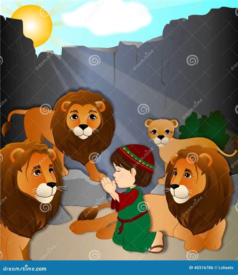 Daniel In The Lions Den Stock Illustration Image 40316786