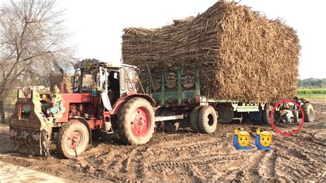 Tractor Fail Complication Trailer Stuck In Mud Belarus And Ford