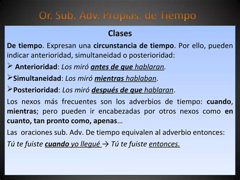 Oraciones Subordinadas Adverbiales Ppt