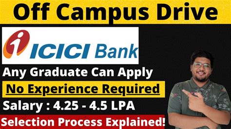 ICICI Bank Off Campus Recruitment ICICI Bank Hiring Any Graduate