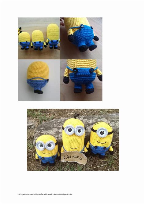 Crochet Pattern Minions Stuart Kevin And Bob