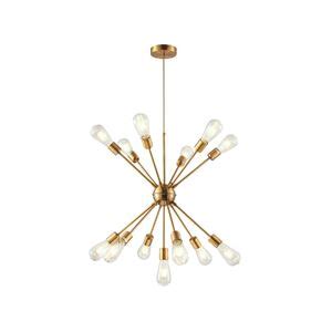 Lustre Pendente Dourado Moderno Átomo Sputnik Retrô Luxo Sala Estar