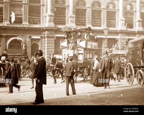 Queen Victoria Street London Victorian Period Stock Photo Alamy