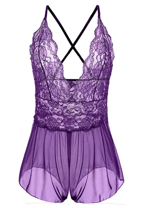 Buy Smrocco Jemma Plus Size Nightie Sleepwear Pl8021 Purple Online