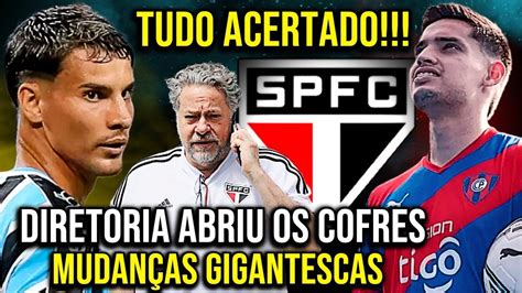 TUDO ACERTADO NO SPFC DIRETORIA DO SÃO PAULO RESOLVEU ABRIR OS COFRES