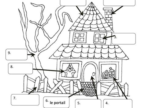 French Halloween Worksheet Teaching Resources