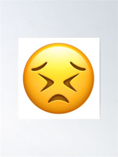 "Persevering Face Emoji" Poster by Popular-Gifts | Redbubble