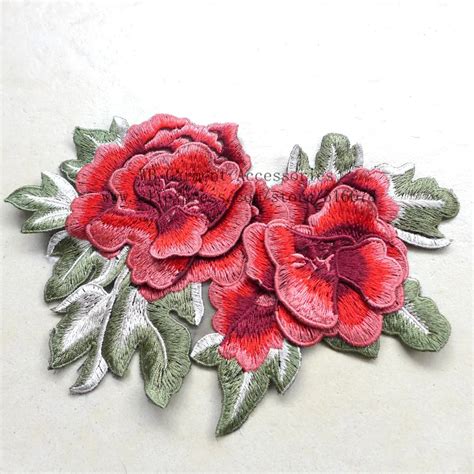 2piecelot Hot Popular Clothing Embroidery Flower Patch Embroidered