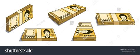 Korean Currency Set Bills Various Angles Stock Vector (Royalty Free) 1987908005 | Shutterstock