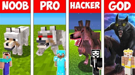 Minecraft Noob Vs Pro Vs Hacker Vs God Wolf Mutant In Minecraft