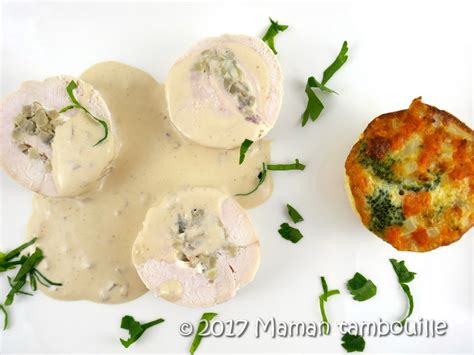 Ballotine De Poulet Aux Champignons Sauce Cognac Maman Tambouille